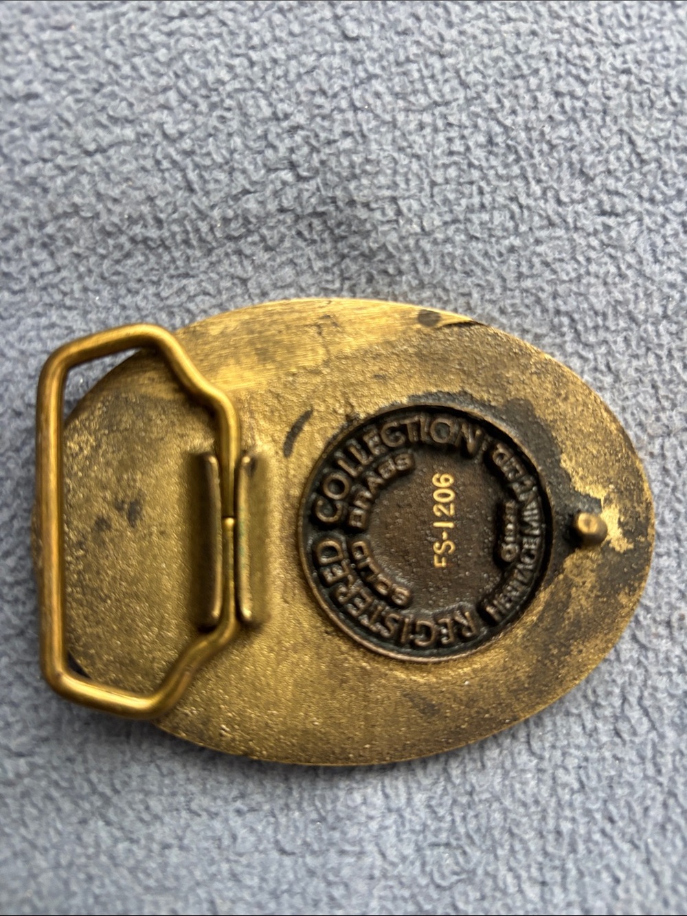 San Antonio Souvenir Belt Buckle - Gold Tone - Picture 2 of 3